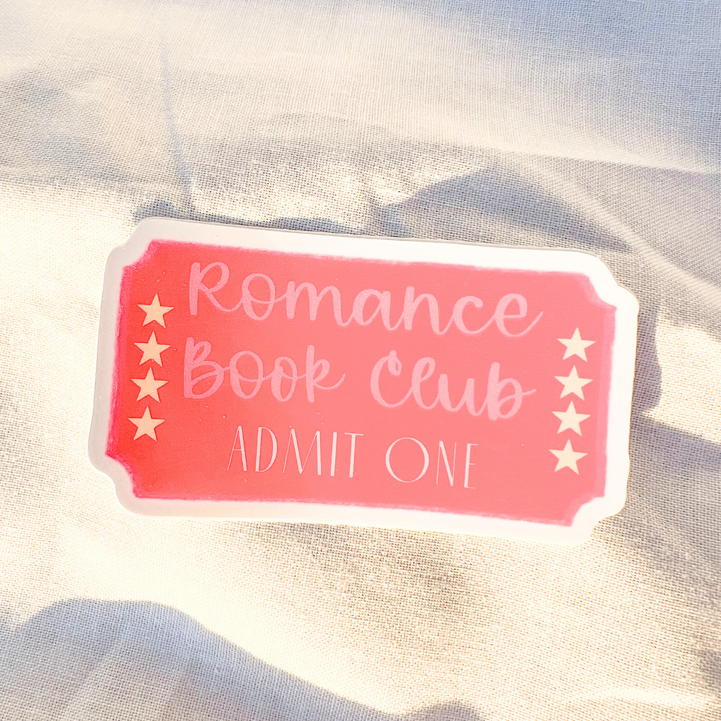 Romance Book Club Admit One Sticker