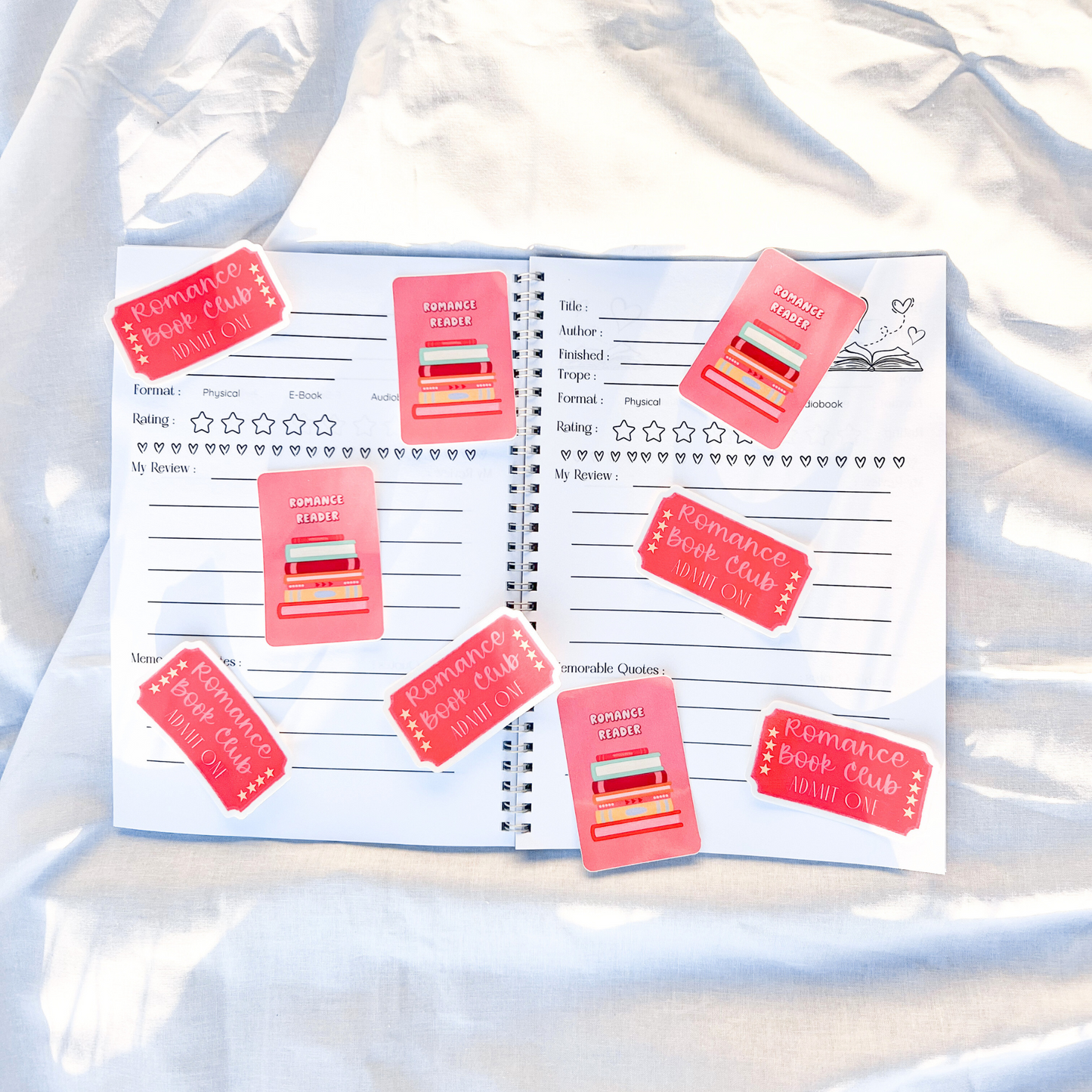 Romance Book Club Admit One Sticker