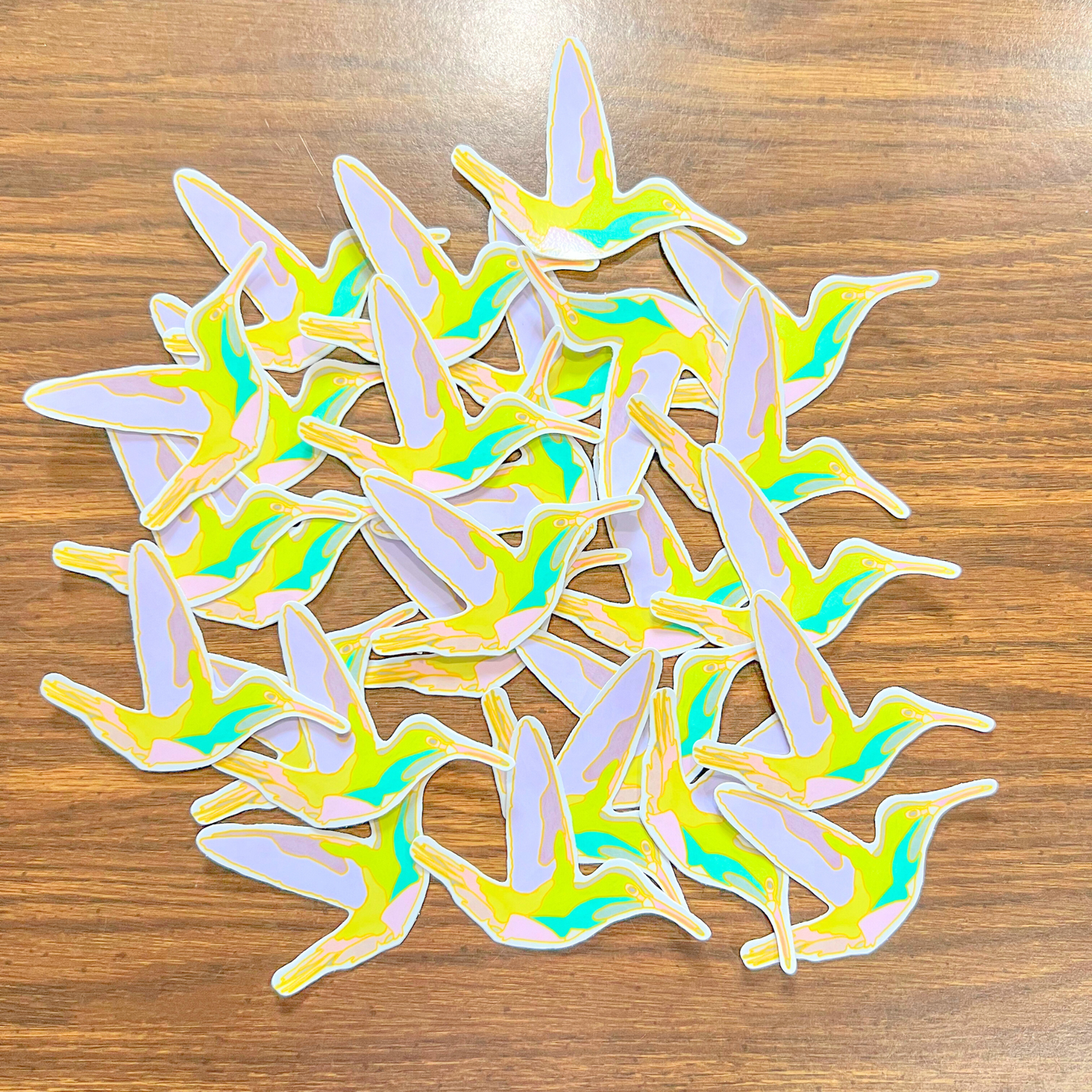 Stained Glass Hummingbird Sticker