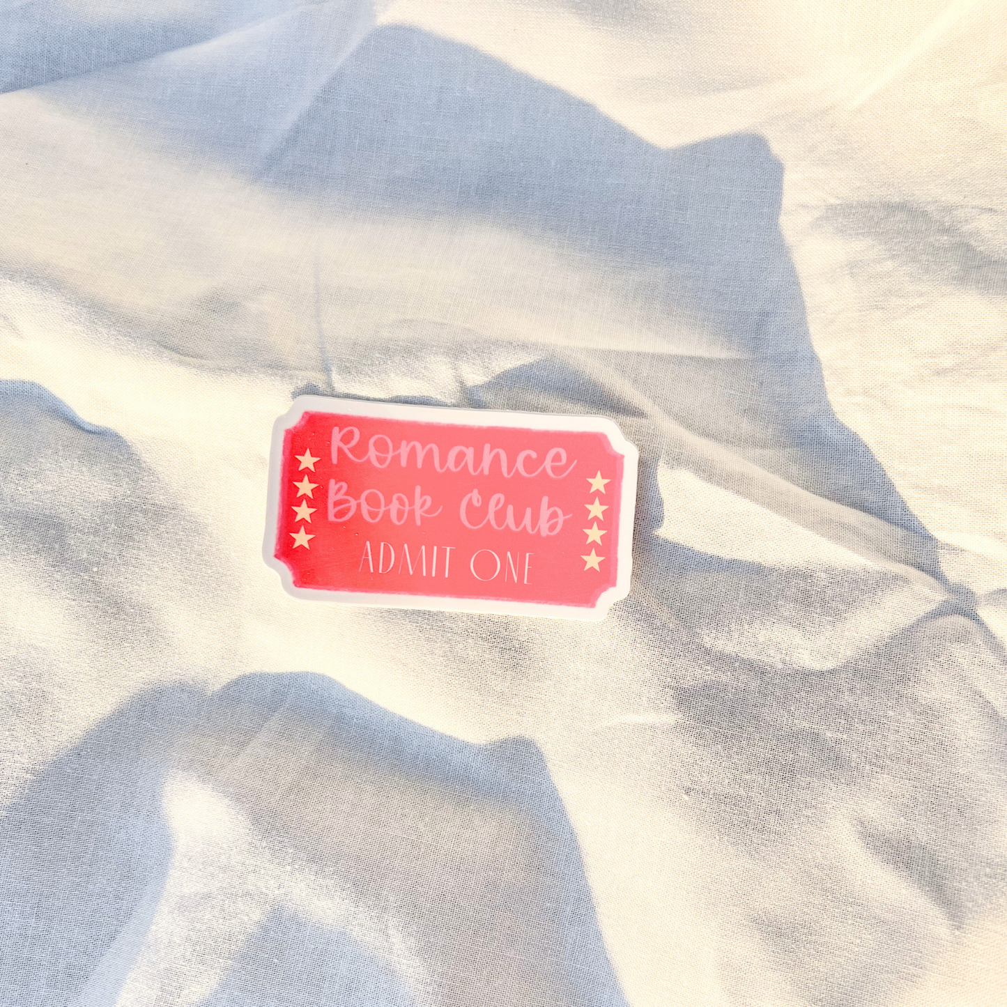Romance Book Club Admit One Sticker