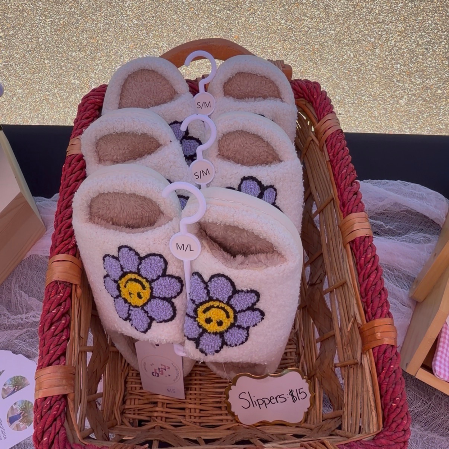 Daisy Happy Face Slippers
