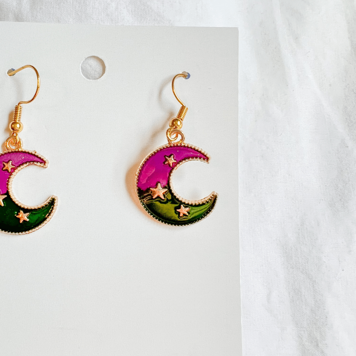 Celestial Earrings - Purple - ALilBitOfSpice