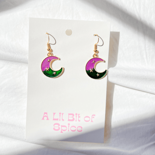 Celestial Earrings - Purple - ALilBitOfSpice