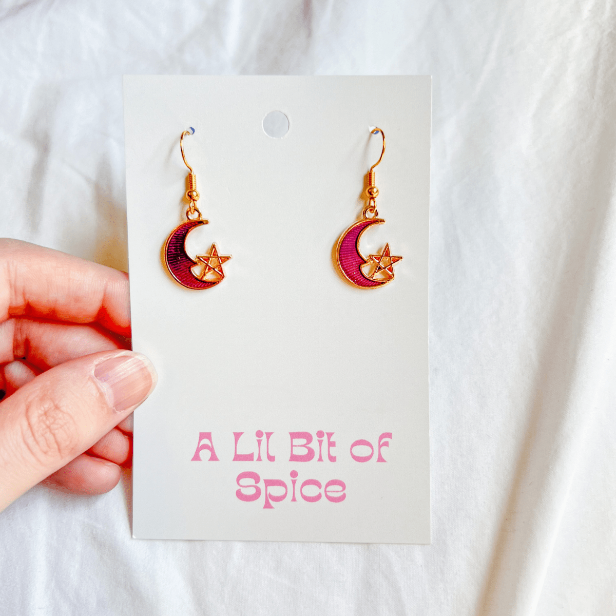 Celestial Earrings - Purple - ALilBitOfSpice