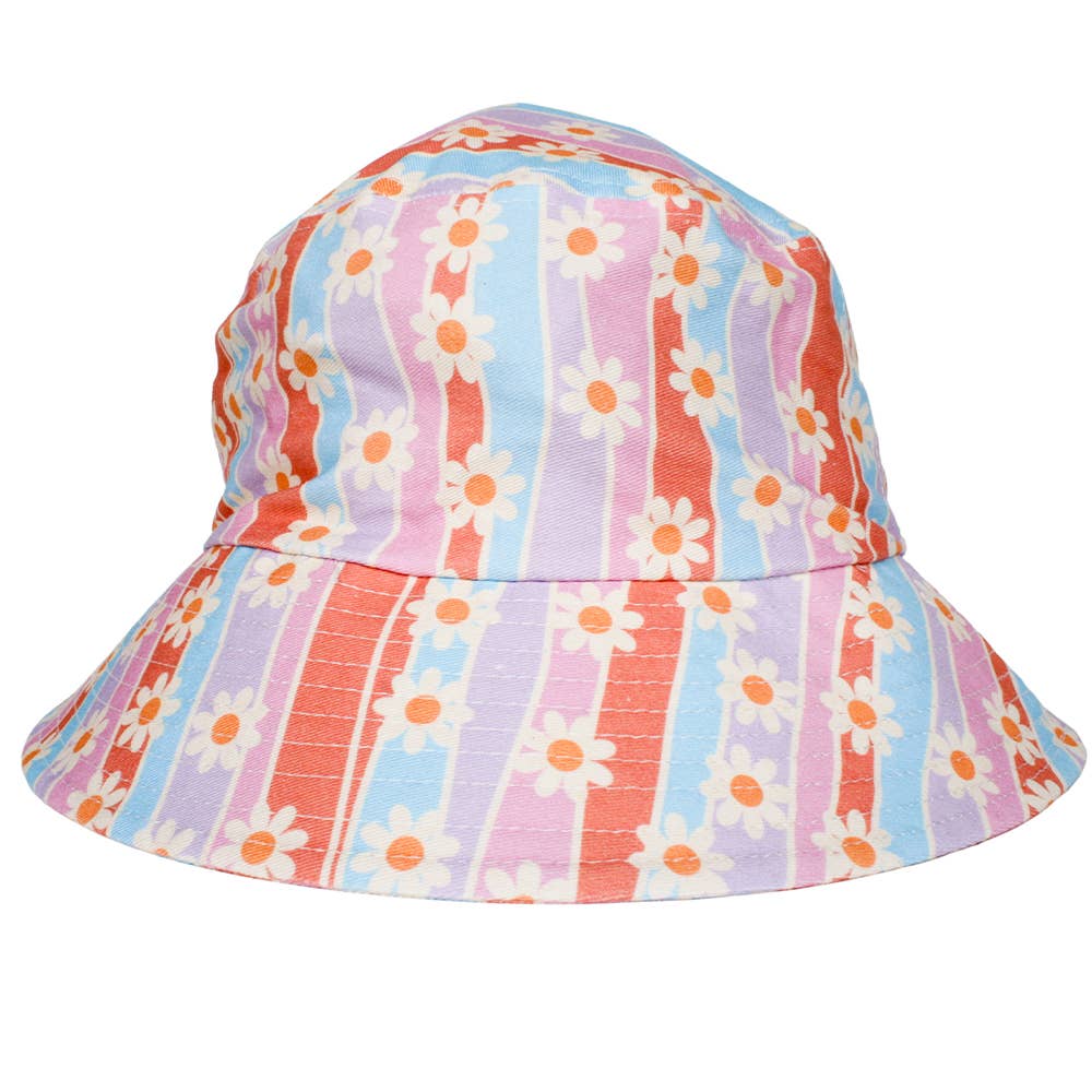 Daisy and Stripes Bucket Hat - ALilBitOfSpice