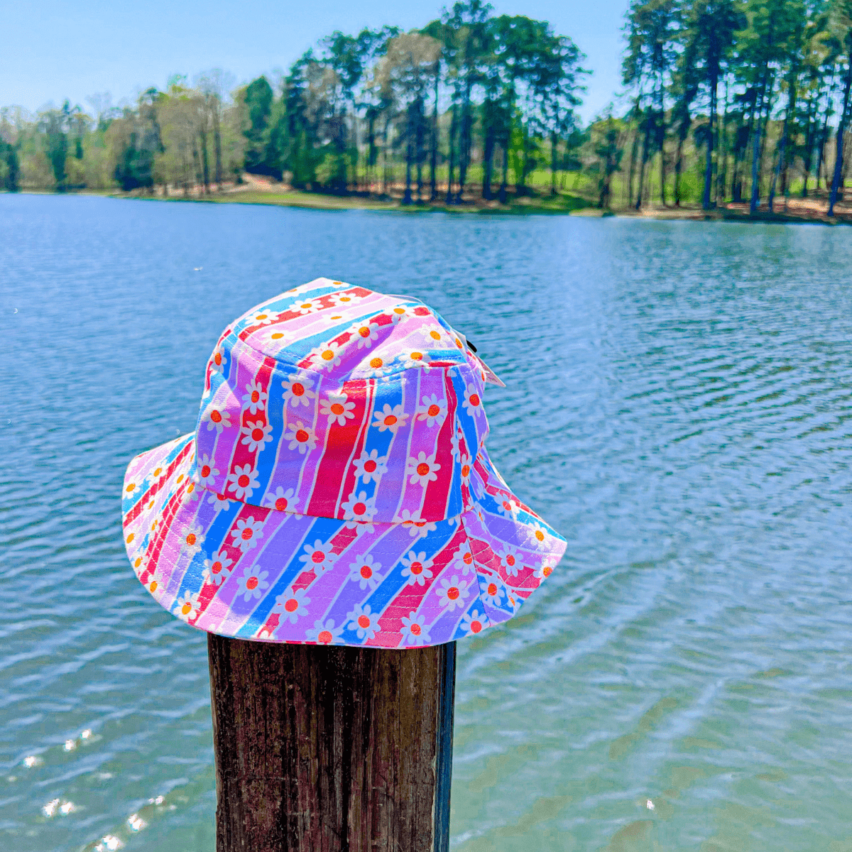 Daisy and Stripes Bucket Hat - ALilBitOfSpice