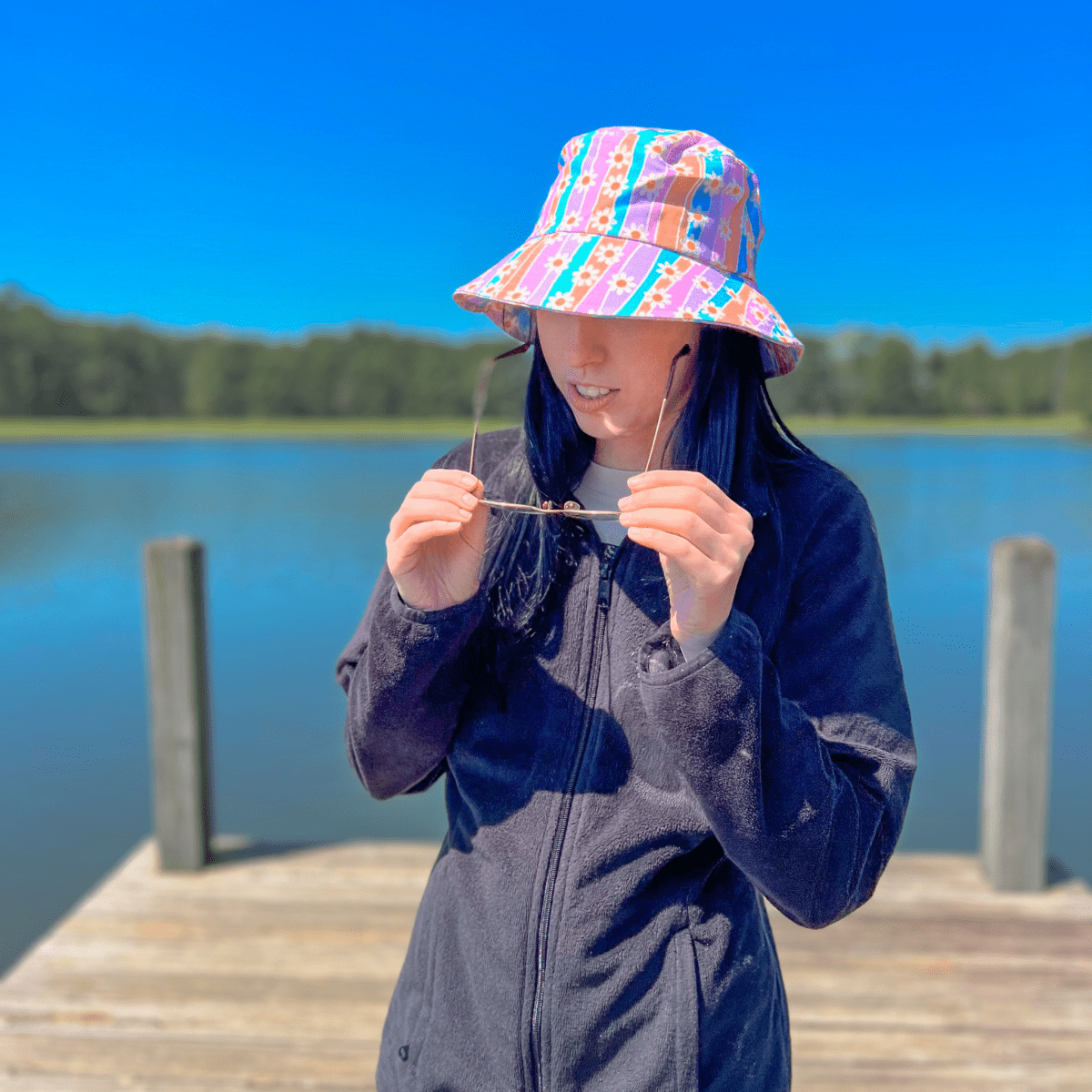 Daisy and Stripes Bucket Hat - ALilBitOfSpice