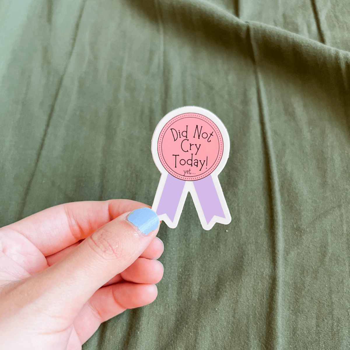 Did Not Cry Today Ribbon Sticker - ALilBitOfSpice