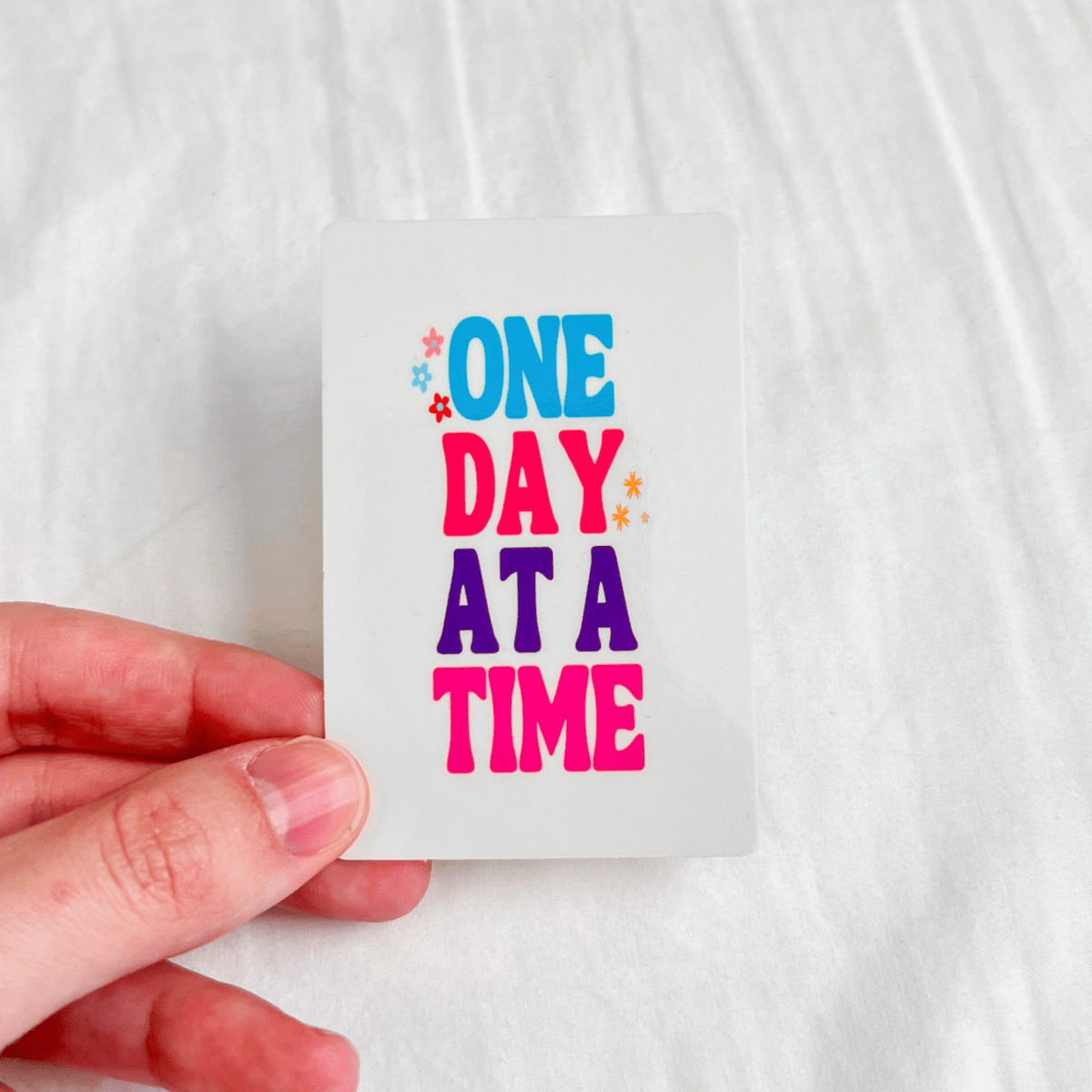 One Day at a Time Rectangle Sticker - ALilBitOfSpice