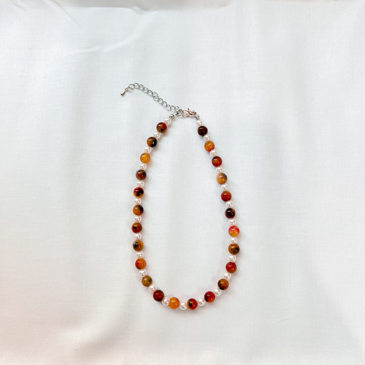 Colors of Fall Beaded Necklace