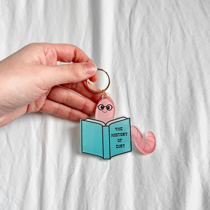 Bookworm Keychain