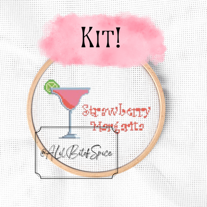 Strawberry Margarita Cross Stitch Kit