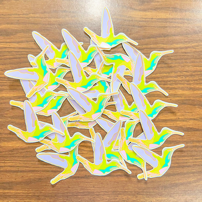 Stained Glass Hummingbird Sticker