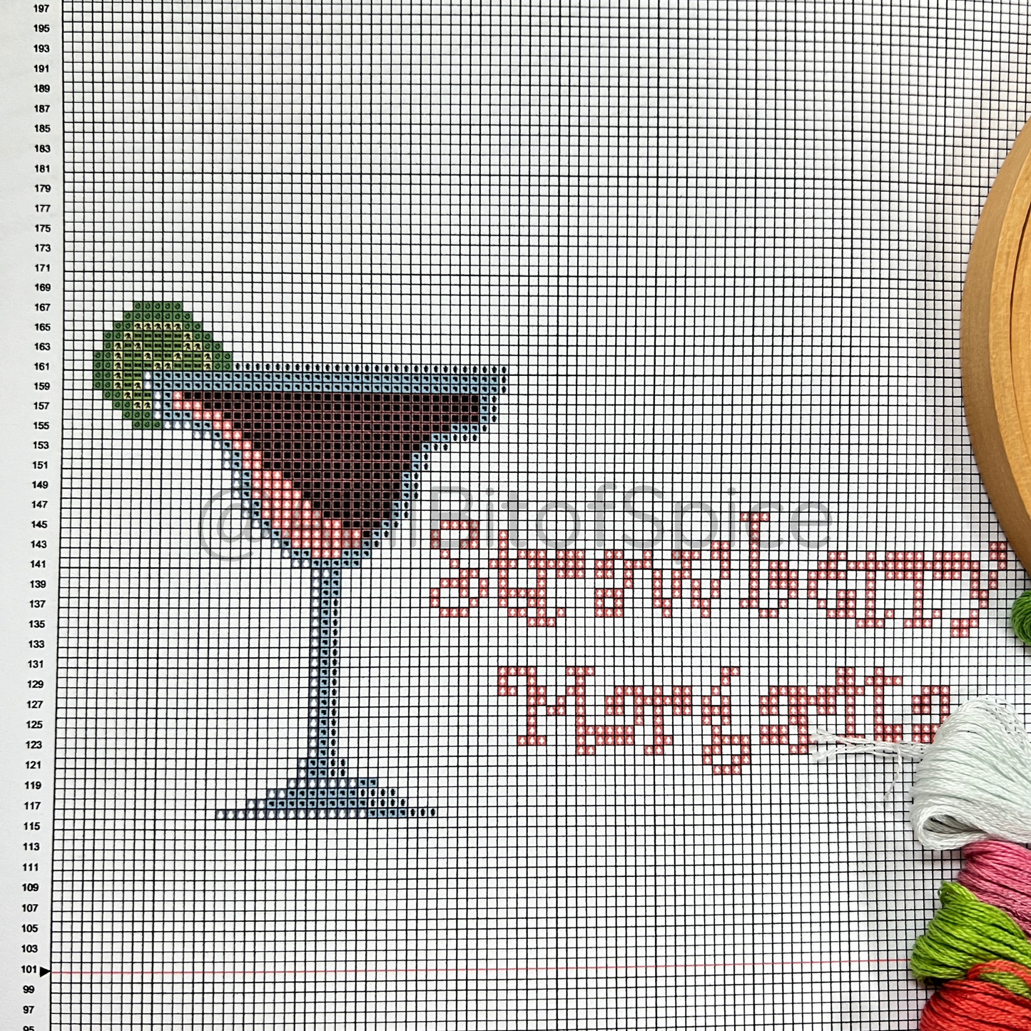 Strawberry Margarita Cross Stitch Kit