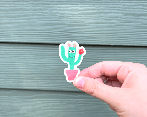 Cactus Flower Sticker - ALilBitOfSpice