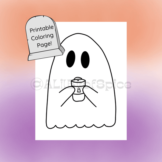 Ghost Coloring Page - ALilBitOfSpice