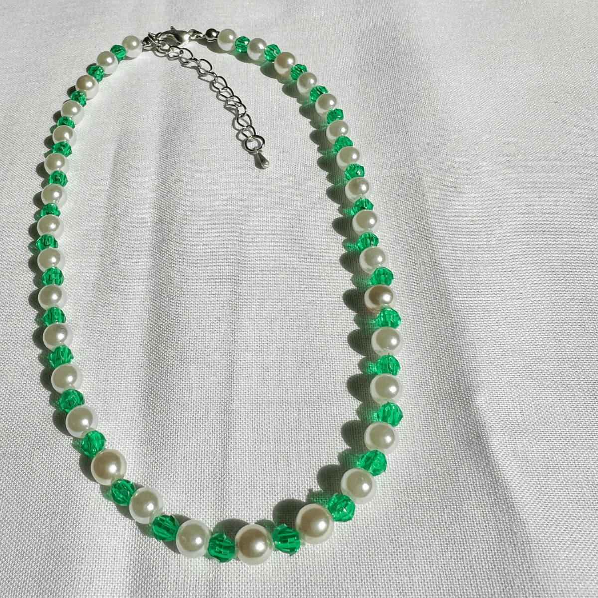 Green Beaded Necklace - ALilBitOfSpice