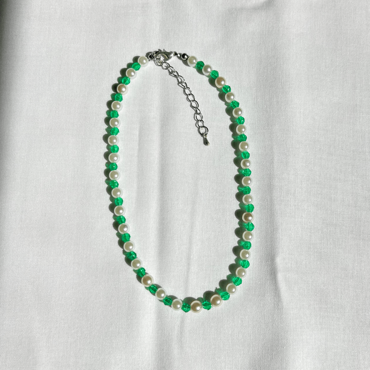 Green Beaded Necklace - ALilBitOfSpice