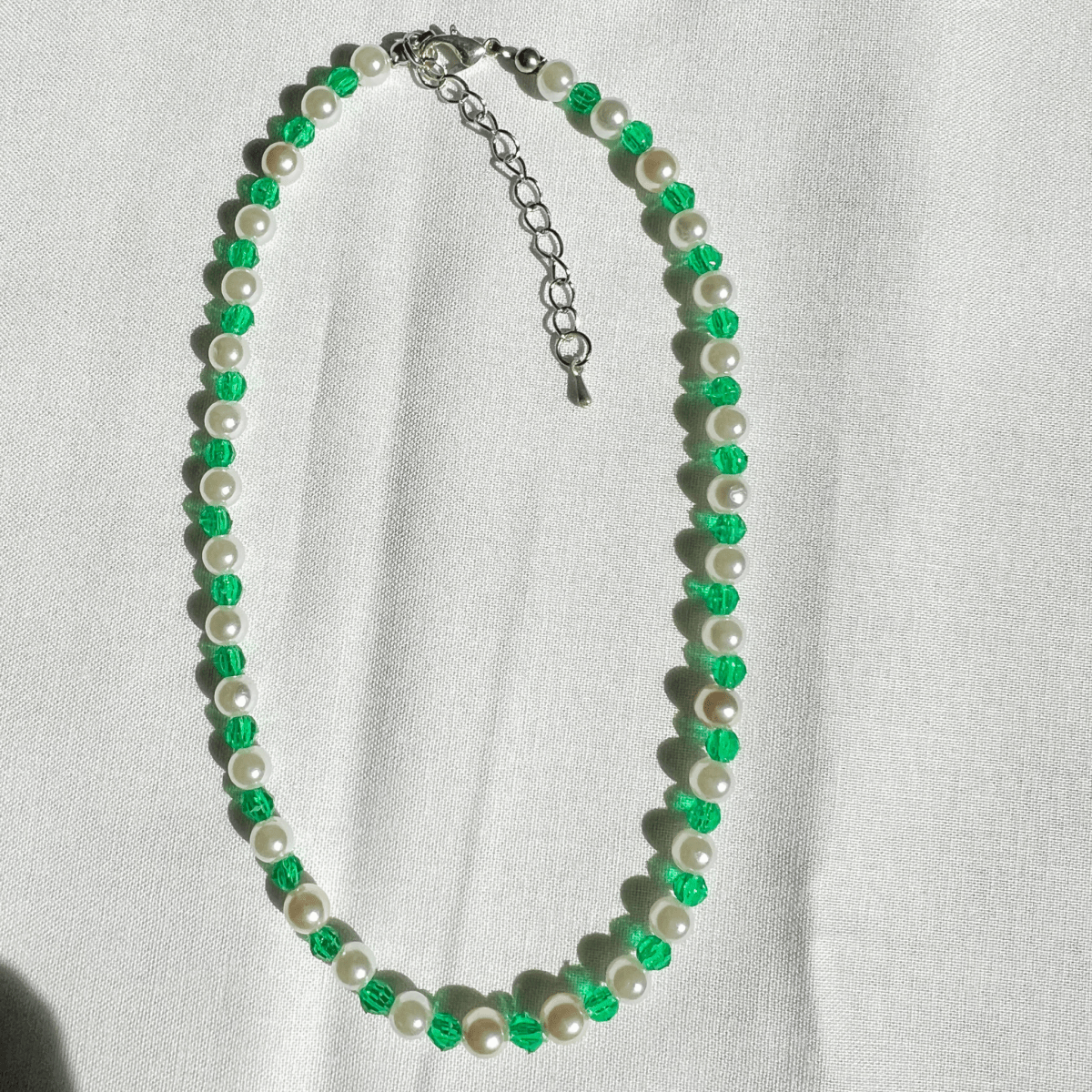 Green Beaded Necklace - ALilBitOfSpice