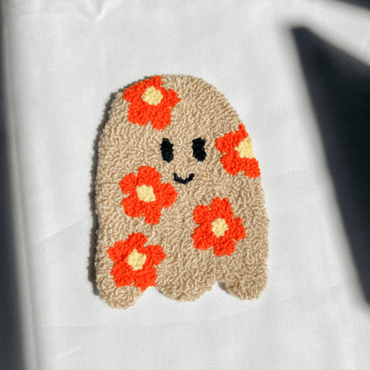 Groovy Ghost Mug Rug - ALilBitOfSpice