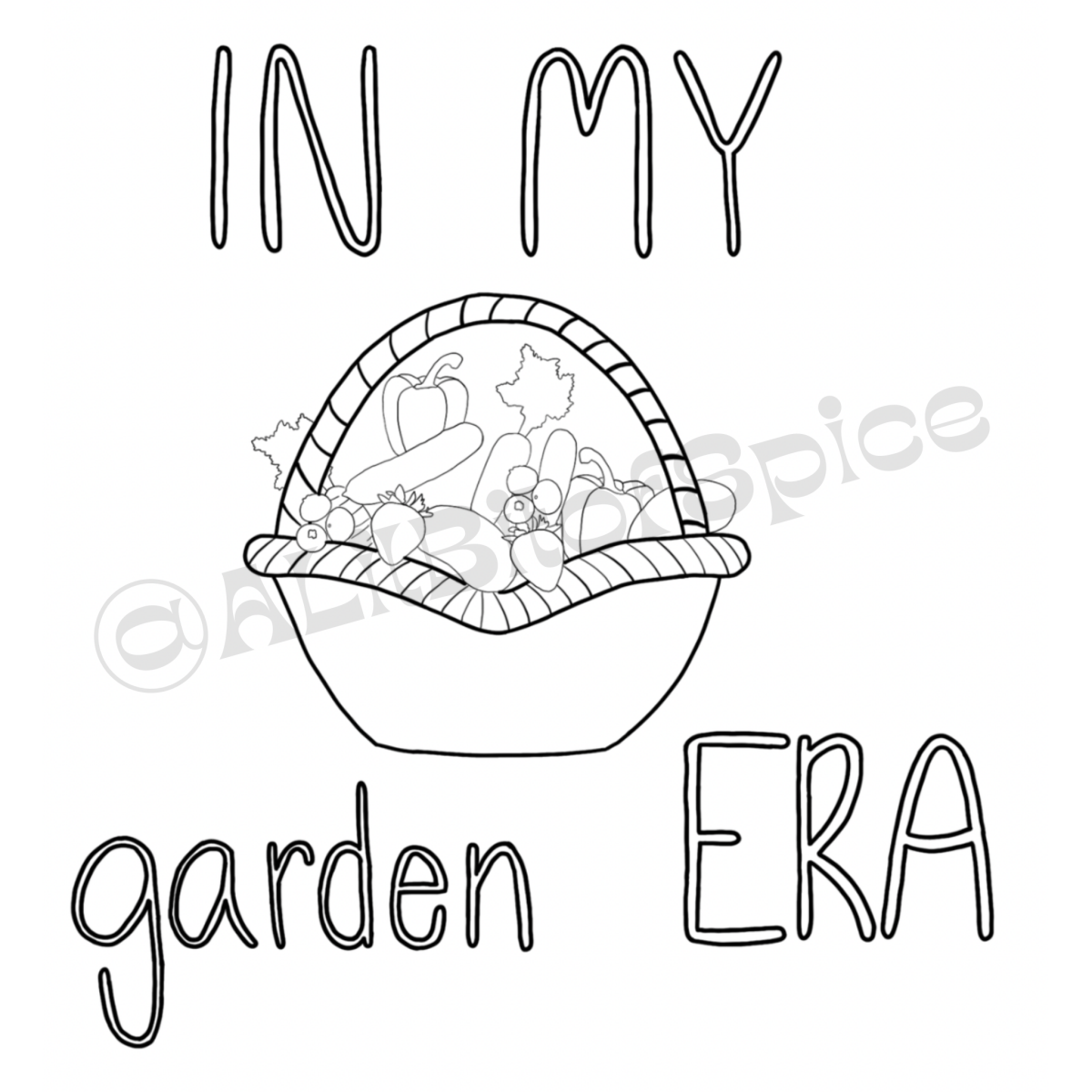 In My Garden Era Coloring Page - ALilBitOfSpice