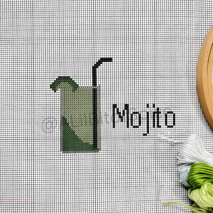 Mojito Cross Stitch Kit - ALilBitOfSpice