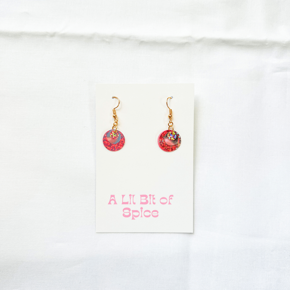 Pink Party Sequin Earrings - ALilBitOfSpice