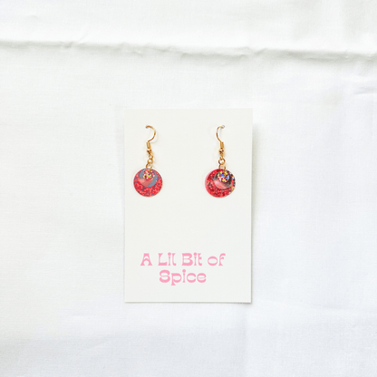 Pink Party Sequin Earrings - ALilBitOfSpice